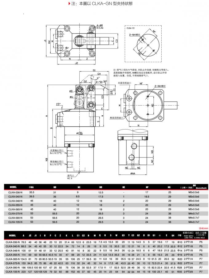 高い力リンク クランプ シリンダー、油圧リンク クランプ塵-証拠の設計Kosmekのタイプ